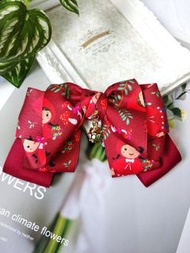 聖誕髮飾 聖誕髮夾 聖誕頭飾 聖誕裝飾 兒童聖誕 聖誕禮物 蝴蝶結髮夾 兒童頭飾 小朋友髮夾 髮夾 彈簧夾 小紅帽