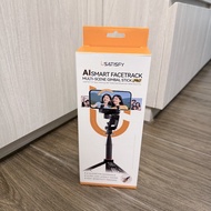 USATISFY AI  智能面部 人面 追踪 多場景 雲台 自拍桿 Pro 橫夾 立夾 摺疊 可拆卸迷你藍牙遙控 AI識別手勢 360度雲台水平廣角度 270度俯仰前後軸手動旋轉 自動運鏡對焦 輕身