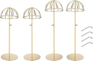 QUARKZMAN 4 Pieces Stainless Steel Hat Display Stand 12 to 24 Inch Adjustable Height Hat Stand Holde