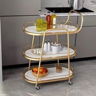 Wheeled Food Delivery Nordic Dining Cart Restaurant Club Household Tea KTV Hotel Trolley Tricycle Tr