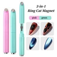 3 IN 1 Ring Shaped Cat Magnetic Stick for 3D Circular Diagonal Effect Nails High Magnet Cat Gel Poli