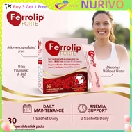 NURIVO，Ferrolip FORTE Iron Supplement Compound Vitamin Supplement Iron,maxblue habbatus sauda