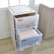 日本天馬 Fits特大款45寬單層抽屜收納櫃-高30cm 3入