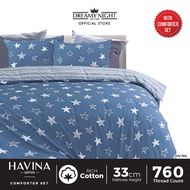 [Cotton Rich Comforter] Dreamynight Havina Cotton Rich Comforter Set Bedsheet Cadar Queen / King