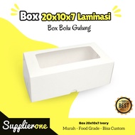 Box 20x10x7 cake box/ sponge cake/ cake box/ 20x10x7 laminated box/ white box roll cake/