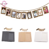10Pcs Paper Photo Frame Wall Hanging Picture Album Rope Clip DIY Home Decor