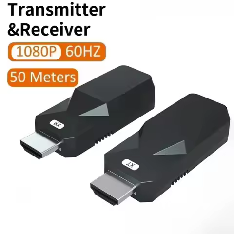 HD Video Extender 1080P 50M Over RJ45 Cat5e Cat6 Ethernet Cable Single Side Power Supply Audio Video