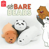 Miniso We Bare Bears - Lying Plush Toy - Grizzly Panda Ice Bear - Stuffed Toys