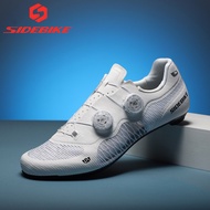 sidebike ultralight 14 level hardness carbon fiber shoes road bike professional self-locking cleats cycling shoes breathable