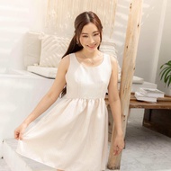 Miso Dress - Chou cream เดรสแขนกุดผ้าทวีตญี่ปุ่น