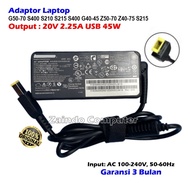 ADAPTOR 20V 2.25A USB THINKPADD X240 S431 S3 S5 S440 T431S X230S E431 E431 E431 E431 E531 E531 E531 