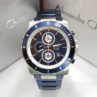 Jam Tangan Pria Alexandre Christie AC 6141 Silver Blue Original