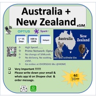 eSIM Australia & New Zealand SIM (Melborne, Sydney, Brisbane, Gold Coast, Perth, Adelaide) Optus & S