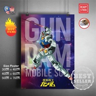(Ready Stock) Mobile suit Gundam 144 RX-78-2 / RX78-2 / RX78 2 Gundam wall poster sticker deco poste