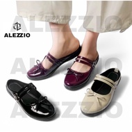 WOMEN'S FLATSHOES ALEXA SERIES ALEZZIO || Women's Shoes with Two Straps, Trendy Work Shoes, Black BL