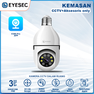 EYESEC CCTV Bohlam 6MP FHD Lampu V380 PRO Jarak Jauh  Kamera CCTV  WiFi Wireless PTZ Pamorana COD
