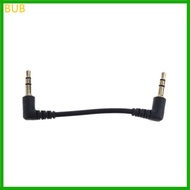 BUB 7cm 2 7 Double Right Angle 3 5mm Stereo Plug Male to Male 90 Angle Aux Cable