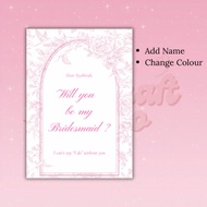 [BC1] Bridesmaid Bridal Shower Proposal Invitation Bachelorette Birthday Card Party Event