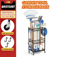 Garden Tool Rack Rak Alatan Taman Storage Organizer Yard Tool Holder With Wheels Garage Tool Storage
