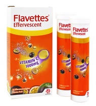 FLAVETTES Effervescent Vitamin C 1000mg Passion Fruits 30's