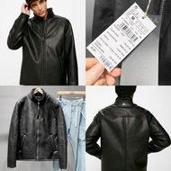 【🔥急售｜全新有吊牌】🇪🇸歐洲人氣品牌Springfield 男裝厚皮毛一體PU仿皮革大衣機車夾克外套大褸- Men's Fashion Outerwear Vintage Faux Fur & PU