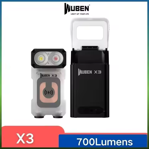 WUBEN X3 Multi-functional LED EDC Flashlight 700Lumens wireless charging With Magnetic Base Built in
