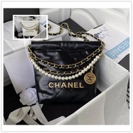 CHANEL AS3263 MINI 22BAG MINI Pearl Shopping Bag Garbage Bag