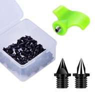 Carbon Steel Track Spikes, 50 Pcs 1/4 Inch Lighter Weight Spikes for Track, 0.47 Grams Spikes with S