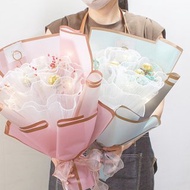 5顆金莎花束 (2色可挑) 情人節 生日禮物 畢業花束 (附燈串+插桿)