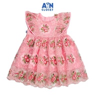 Đầm bé gái họa tiết Ren Hoa Hồng voan - AICDBGOBFOUB - AIN Closet