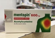 MENTOPIN ACETYLCYSTEINE 600MG EFFERVESCENT TABLET 20 TABLETS