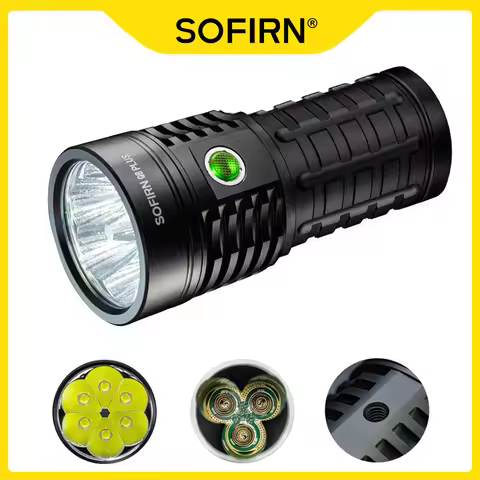 Sofirn Super Powerful Q8 Plus LED Flashlight 16000lm USB C 21700 Rechargeable Anduril 2.0 Torch XHP5