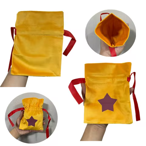 14×18cm Animal Crossing New Horizons Drawstring Bell Bag Coin Purse Cosplay Game Props Mini Wallet G