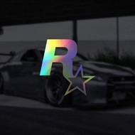 R Star Sticker JDM Modified Electric Game Peripheral GTA5 Speed Car Sticker Triangular Window Sticke