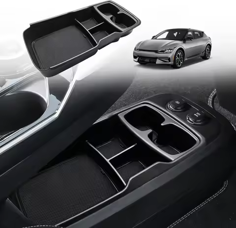 For EV6 Lower Center Console Organizer Tray Interior Accessories Storage Box ABS Material with 2022 