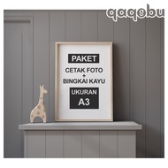 KAYU Photo Printing Package Plus A3 Poster Wooden Frame / Custom Poster Photo Printing