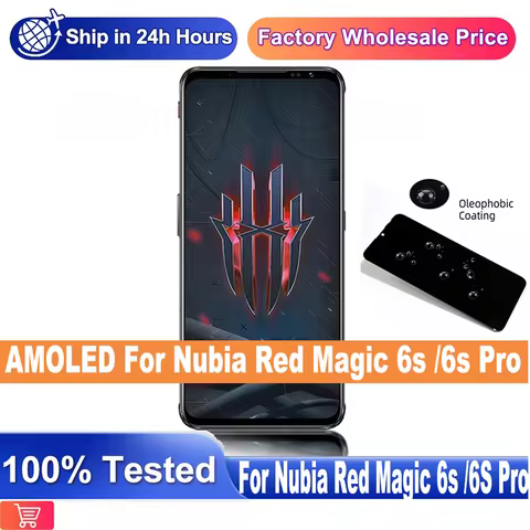 6.8" Original For Nubia Red Magic 6s Pro 6spro NX669J-S LCD With Frame For ZTE nubia RedMagic 6s LCD