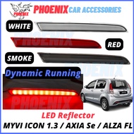 Dynamic💥PERODUA MYVI ICON 1.3 *AXIA SE *ALZA FL 18 Rear Bumper LED Reflector With Signal Running RED SMOKE Lampu Brake