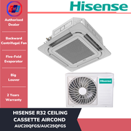 HISENSE R32 CEILING CASSETTE AIRCOND AUC20QFGS (2.0HP) / AUC25QFGS (2.5HP) / AUC35QFGS (3.5HP)-HISEN