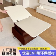 Solid Wood Retro Tea Table Light Living Room Household Coffee Table French Small Apartment Mobile Di