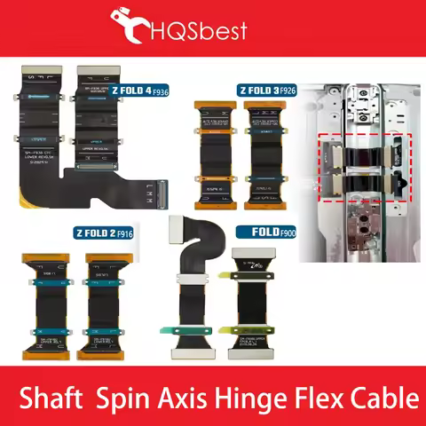 Rotating Spindle Shaft Spin Axis Hinge Flex Cable For Samsung Galaxy Z Fold 1 2 3 4 5G F900 f916 f93