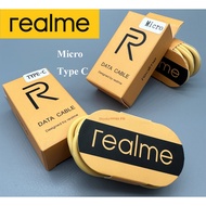 Small Yellow Case 100% Original Realme Charger Type C Usb 2.4A Data Cable Fast Charging For Android