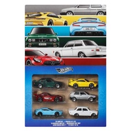 Hot wheels box set silver series 6 pack bmw m3 porshe 911 gt3 mercedes amg volkswagen golf mk2 aston