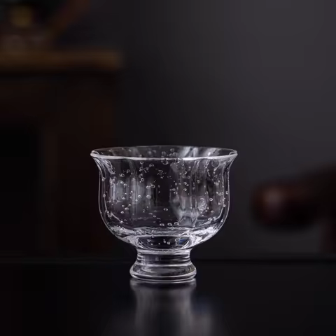 Small Capacity 90ml Air Bubble Glass Tea Cups Exquisite Kung Fu Tea Set Shot Glass Teacups Kung Fu T