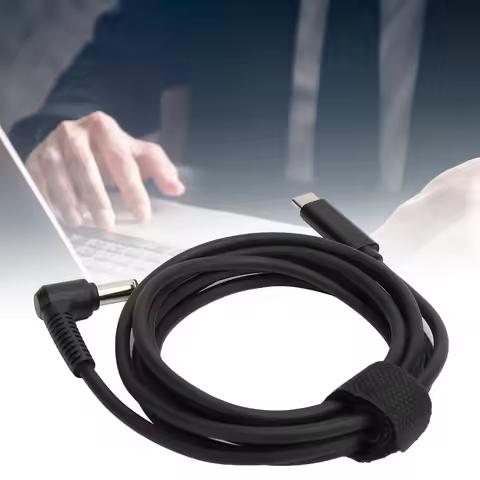 Type C PD Converter Male to Male 6.0x3.7mm Portable Fast Charging Cable 65W 1.5m/5.0ft for Notebook 