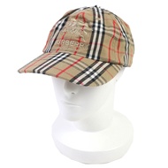【5積分】成色極佳 △ Supreme SUP Burberry 22SS Burberry 巴寶莉牛仔六片式 100% 棉質 Logo 刺繡 Nova 格紋棒球帽 米色 美國製造 女款