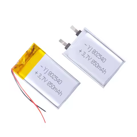 3.7V 850mAh Polymer Lithium LiPo Rechargeable Battery 802540 For Bluetooth headset, beauty instrumen
