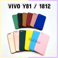 RUI Silikon Candy VIVO Y81 1812 Non Finger Softcase Warna Warni Lentur Macaroon Pastel Biru Merah Hi