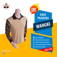 Baju kaos Lapangan Pramuka Pembina Pria dan Wanita - Wangki Cream