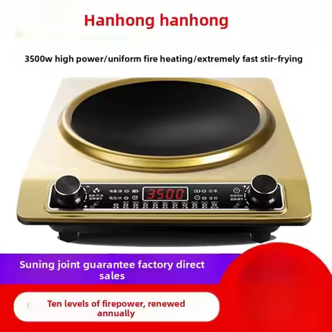 2026 New Hanhong Concave Induction Cooker 3500W High Power Energy Saving Stir Fry For Home Commercia